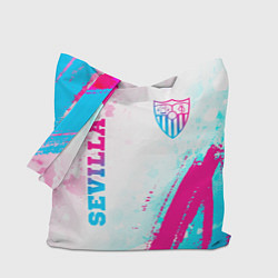Сумка-шопер Sevilla neon gradient style вертикально, цвет: 3D-принт