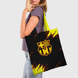 Сумка-шопер Barcelona огненные краски лого, цвет: 3D-принт — фото 2