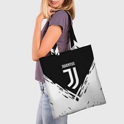 Сумка-шопер Juventus sport geometry fc club, цвет: 3D-принт — фото 2