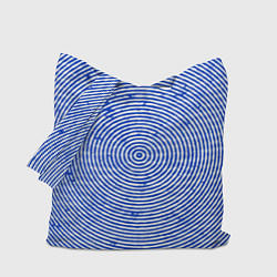 Сумка-шопер Круг гипнотический синий, цвет: 3D-принт