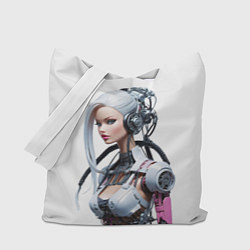 Сумка-шоппер Cyber warrior Barbie - ai art fantasy