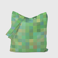 Сумка-шопер Пиксели в зеленом, цвет: 3D-принт