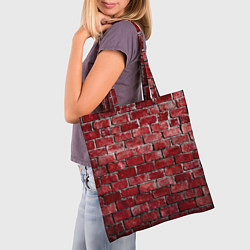 Сумка-шопер Текстура красного кирпича, цвет: 3D-принт — фото 2