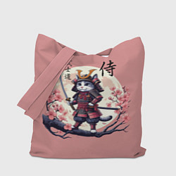 Сумка-шоппер Kitten samurai - bushido ai art