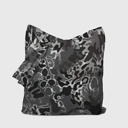 Сумка-шоппер Чёрно-серый абстракция
