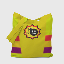 Сумка-шоппер Serious Sam logo - yellow geometry