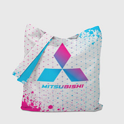 Сумка-шоппер Mitsubishi neon gradient style