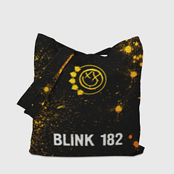 Сумка-шопер Blink 182 - gold gradient по-центру, цвет: 3D-принт