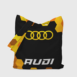 Сумка-шопер Audi - gold gradient по-центру, цвет: 3D-принт