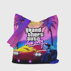 Сумка-шопер Vice city retro wave Lambo, цвет: 3D-принт