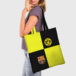 Сумка-шопер Barcelona x Borussia, цвет: 3D-принт — фото 2