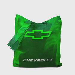 Сумка-шоппер Chevrolet - green gradient по-центру