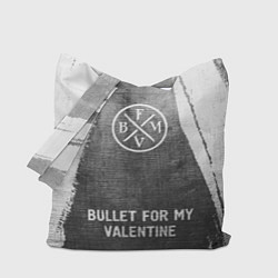 Сумка-шопер Bullet For My Valentine - grey gradient по-центру, цвет: 3D-принт