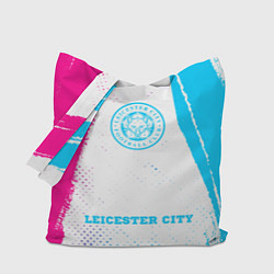 Сумка-шоппер Leicester City neon gradient style по-центру