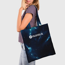 Сумка-шопер Deadlock logo синие молнии, цвет: 3D-принт — фото 2