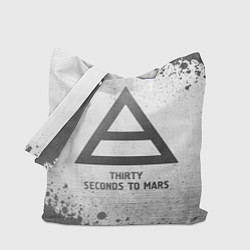 Сумка-шопер Thirty Seconds to Mars - white gradient, цвет: 3D-принт