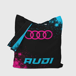 Сумка-шоппер Audi - neon gradient по-центру