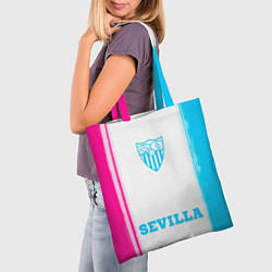 Сумка-шопер Sevilla neon gradient style по-центру, цвет: 3D-принт — фото 2