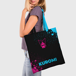 Сумка-шопер Kuromi - neon gradient по-центру, цвет: 3D-принт — фото 2