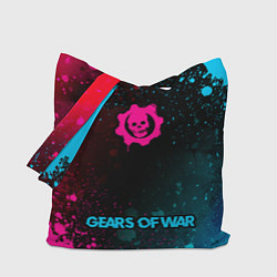 Сумка-шоппер Gears of War - neon gradient по-центру