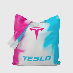 Сумка-шоппер Tesla neon gradient style по-центру