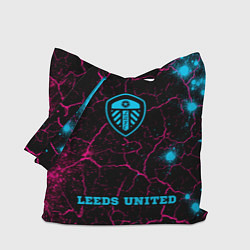 Сумка-шоппер Leeds United - neon gradient по-центру