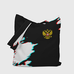 Сумка-шопер Герб глитч краски, цвет: 3D-принт