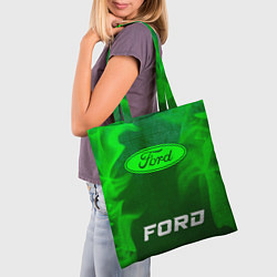 Сумка-шопер Ford - green gradient по-центру, цвет: 3D-принт — фото 2