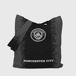 Сумка-шопер Manchester City sport на темном фоне по-центру, цвет: 3D-принт