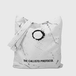 Сумка-шопер The Callisto Protocol glitch на светлом фоне по-це, цвет: 3D-принт
