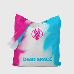 Сумка-шоппер Dead Space neon gradient style по-центру