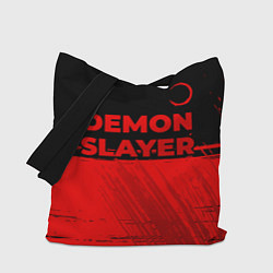 Сумка-шоппер Demon Slayer - red gradient посередине