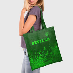 Сумка-шопер Sevilla - green gradient посередине, цвет: 3D-принт — фото 2