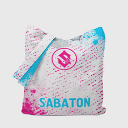 Сумка-шопер Sabaton neon gradient style по-центру, цвет: 3D-принт