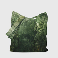 Сумка-шопер Зеленый камуфляж с эффектом старины, цвет: 3D-принт