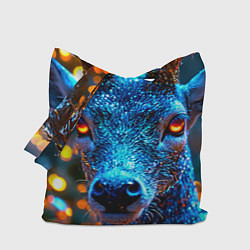 Сумка-шопер Новогодний ледяной олень, цвет: 3D-принт