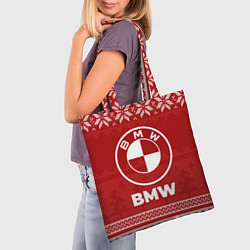 Сумка-шопер Новогодний BMW, цвет: 3D-принт — фото 2