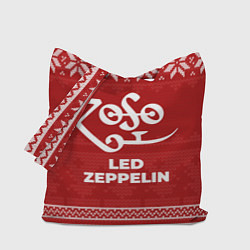 Сумка-шопер Новогодний Led Zeppelin, цвет: 3D-принт