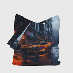 Сумка-шоппер Оранжевый спорткар