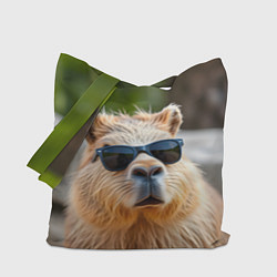 Сумка-шоппер Модная капибара в темных очках