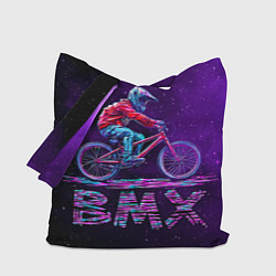 Сумка-шопер BMXер в космосе, цвет: 3D-принт