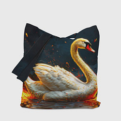 Сумка-шоппер Лебедь в огне