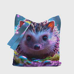 Сумка-шопер Ёжики в сказаочном лесу, цвет: 3D-принт