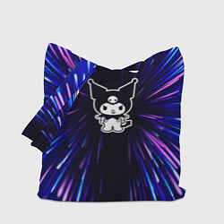 Сумка-шопер Kuromi neon energy, цвет: 3D-принт