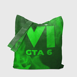 Сумка-шоппер GTA 6 - green gradient