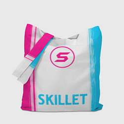 Сумка-шопер Skillet neon gradient style по-центру, цвет: 3D-принт