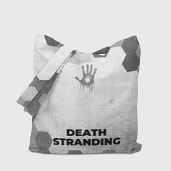 Сумка-шоппер Death Stranding - white gradient по-центру