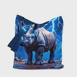 Сумка-шоппер Носорог в разрядах молнии