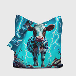 Сумка-шоппер Корова в разрядах молнии