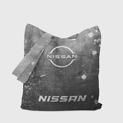 Сумка-шопер Nissan - grey gradient по-центру, цвет: 3D-принт